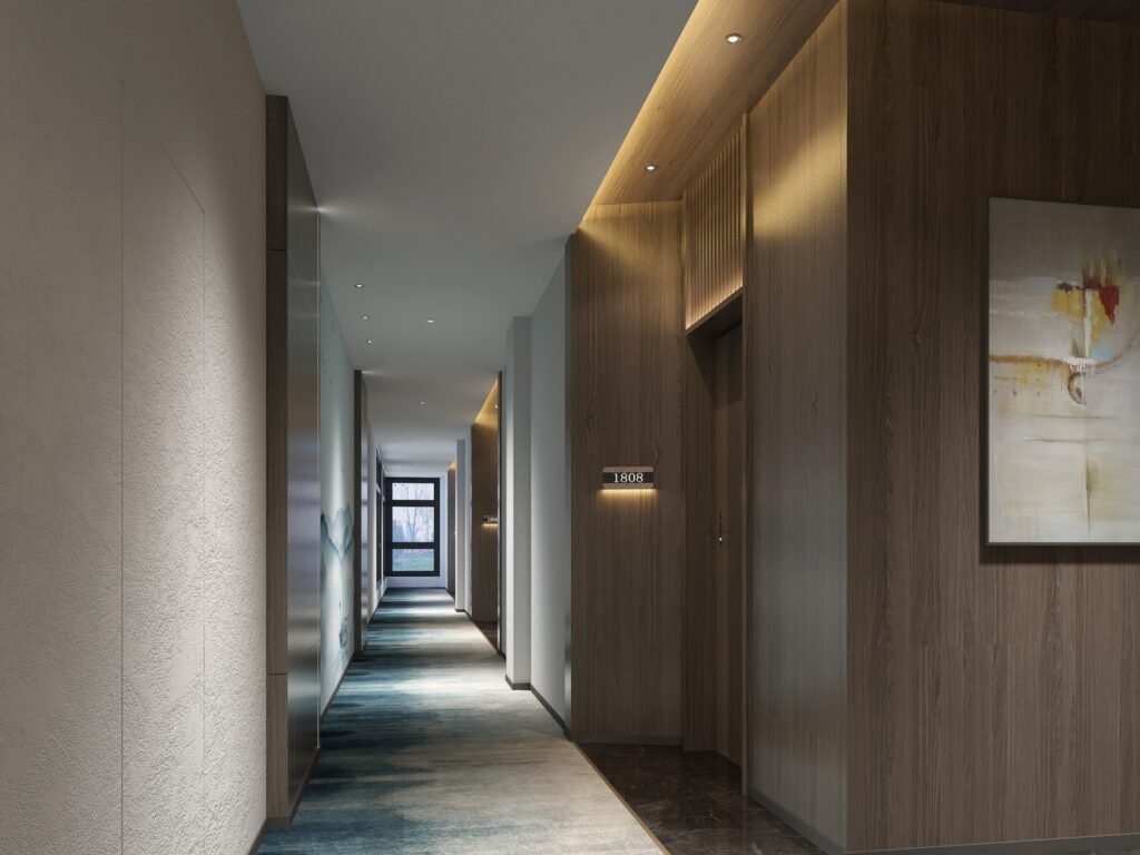 Hotel interior design custom furniture corridor Malaysia