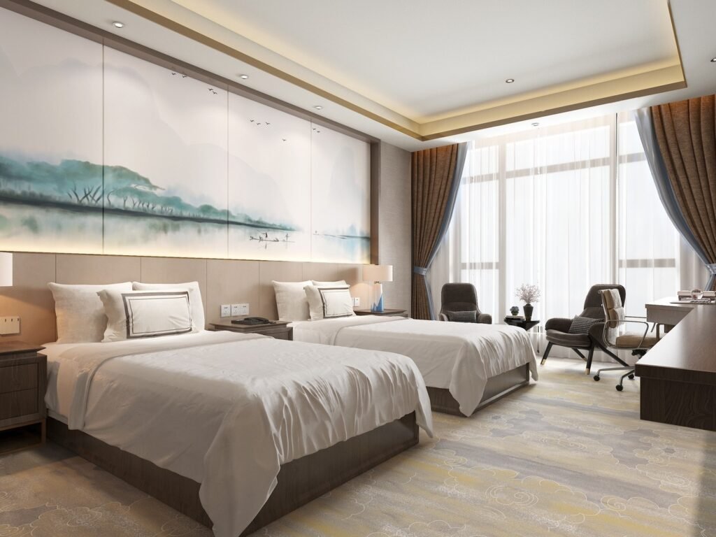 Professional hotel interior design bedroom solution