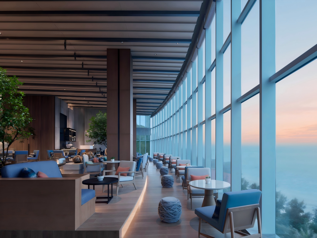 Hotel Room Interior coastal view lobby