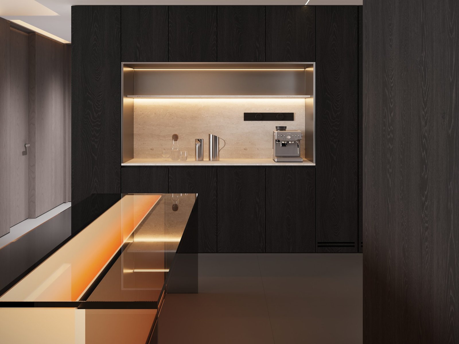 built-in-coffee-station-modern-kitchen-cabinet