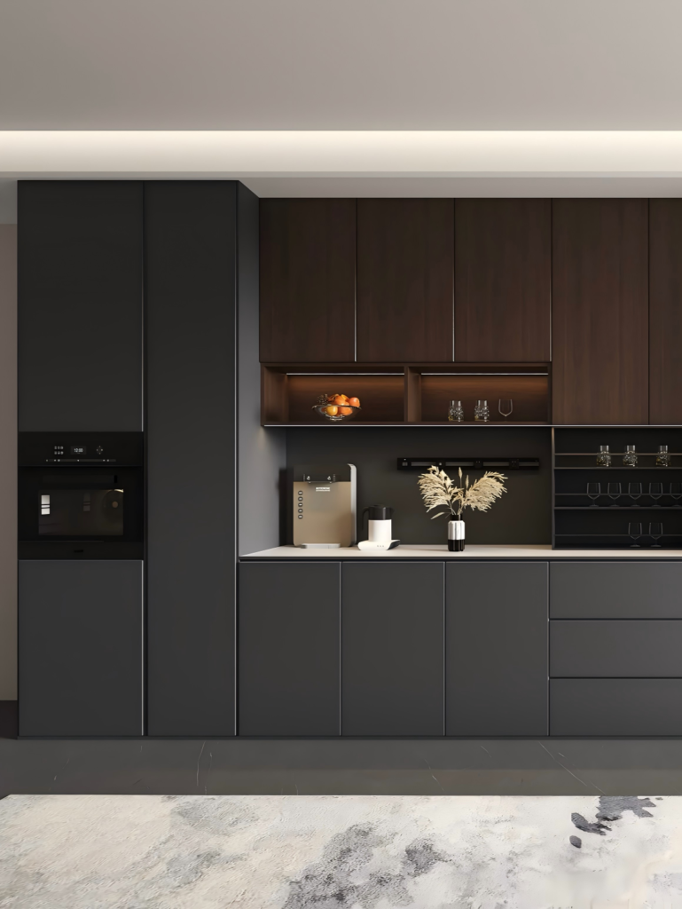 contemporary charcoal sideboard storage cabinet