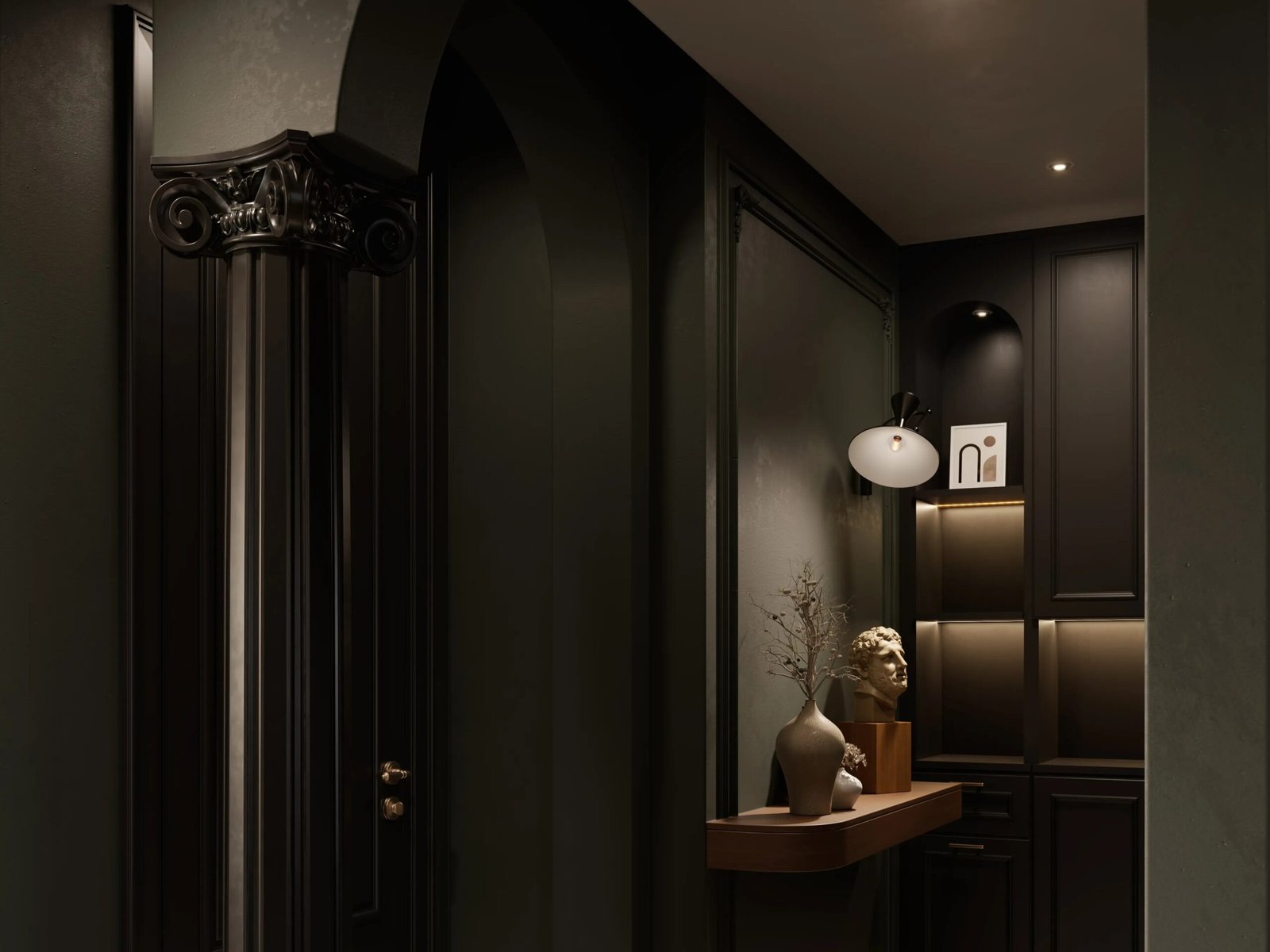 dark french style entryway custom storage scaled dark-french-style-entryway-custom-storage