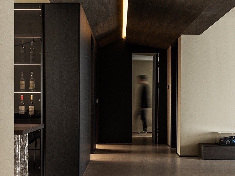 dark wood corridor display cabinet dark-wood-corridor-display-cabinet