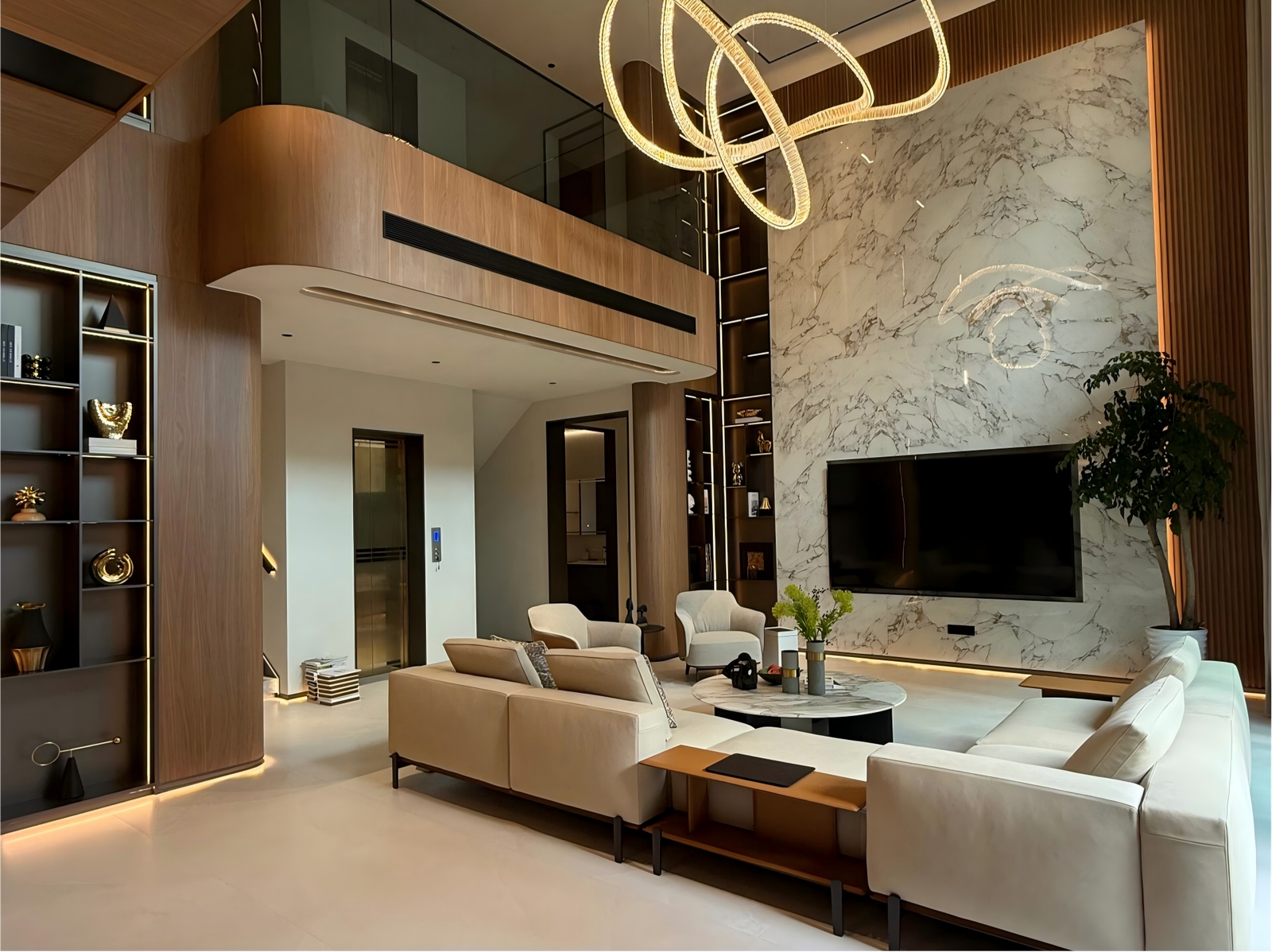 double-height-living-room-custom-tv-wall-wood-panels