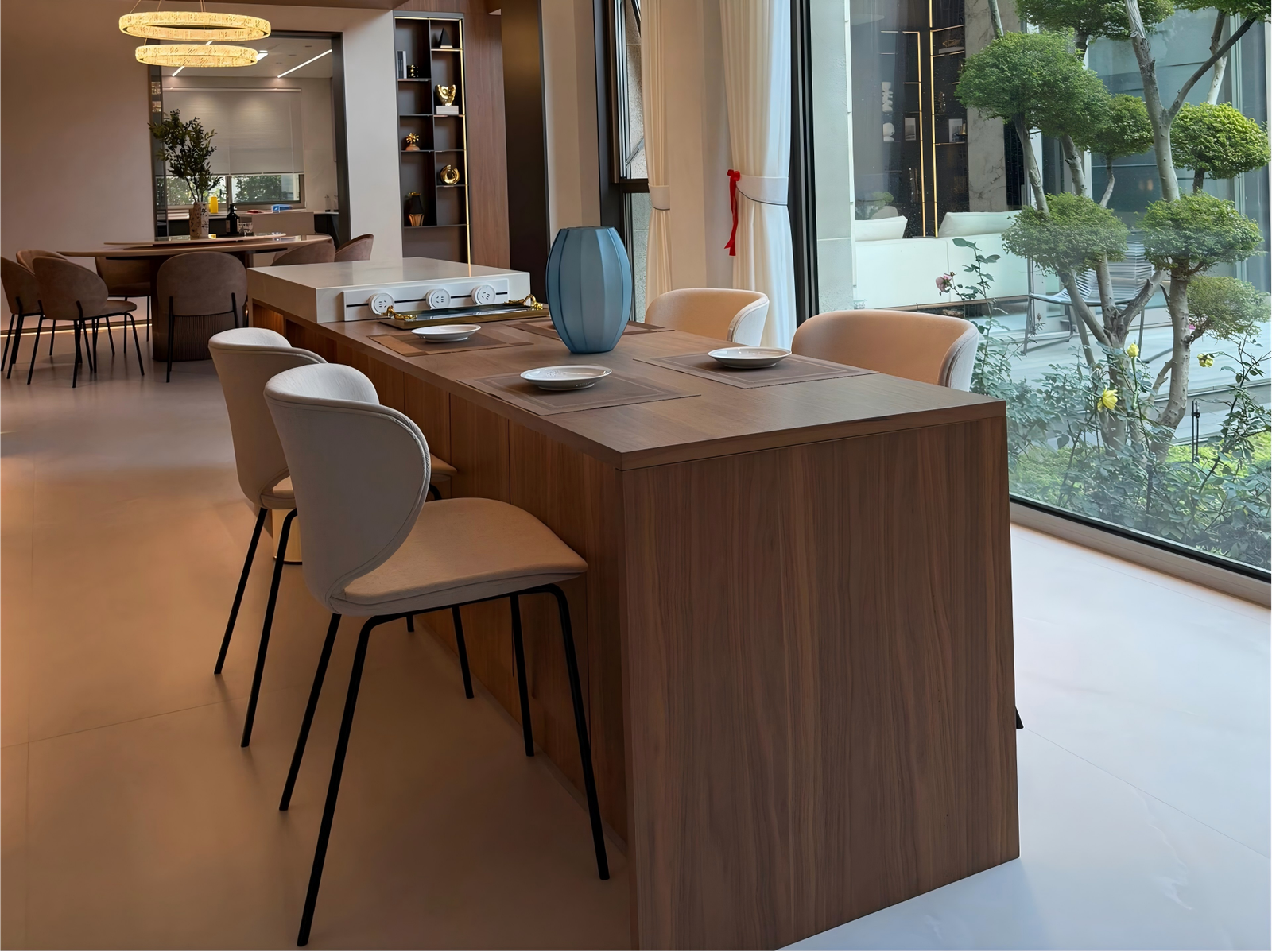 garden-view-dining-area-custom-wood-table