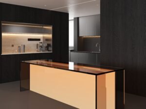 Modern luxury kitchen island for villa interior