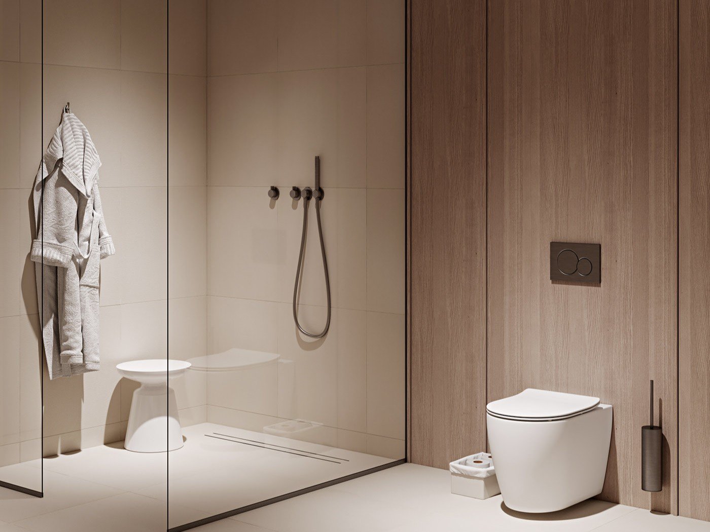 japandi bathroom shower wood wall japandi-bathroom-shower-wood-wall