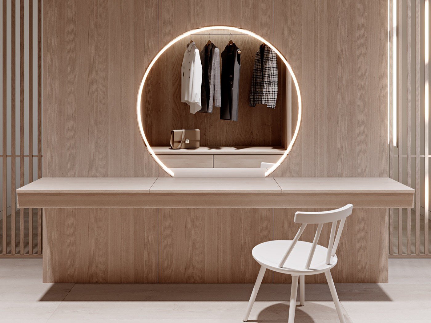 japandi wood dressing table wardrobe japandi-wood-dressing-table-wardrobe