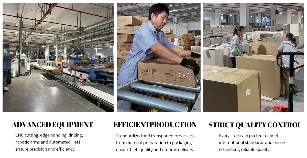 kitchen cabinet factory advanced equipment production quality control