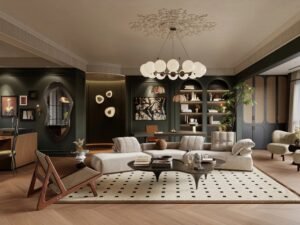 French vintage elegant living room sofa