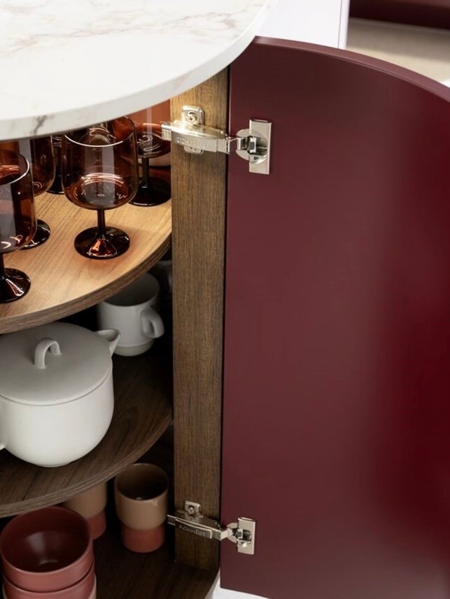 luxury open shelf kitchen island storage