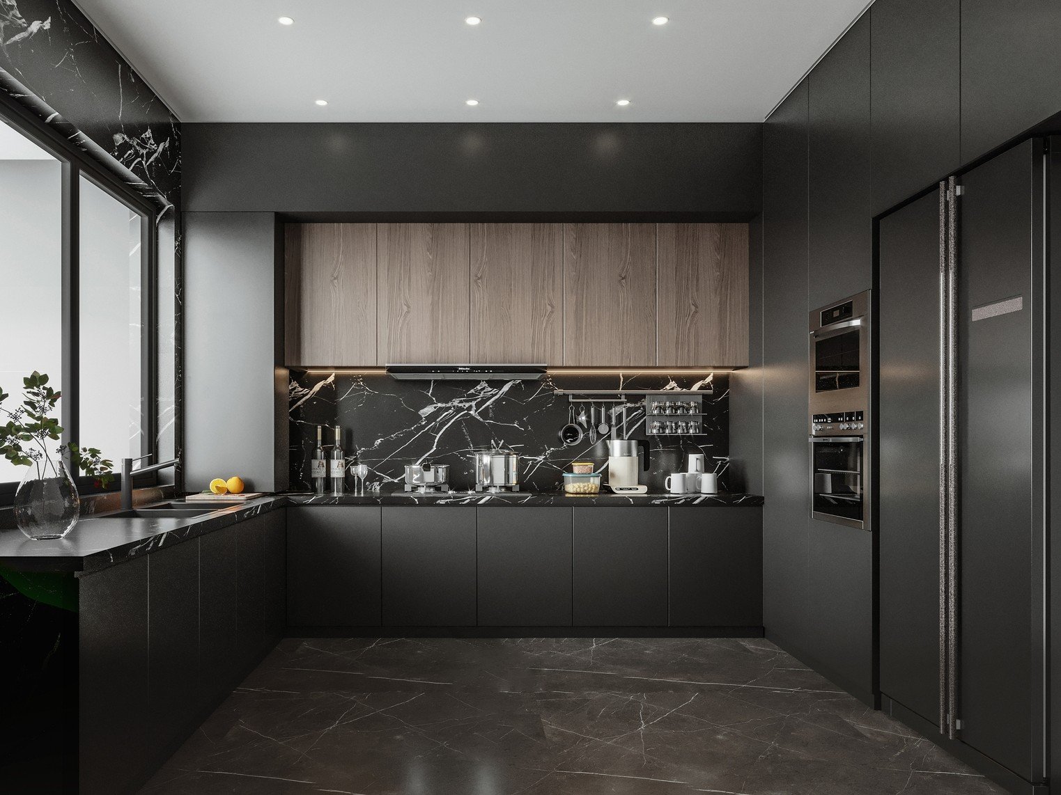 matte black kitchen cabinets modern home matte-black-kitchen-cabinets-modern-home