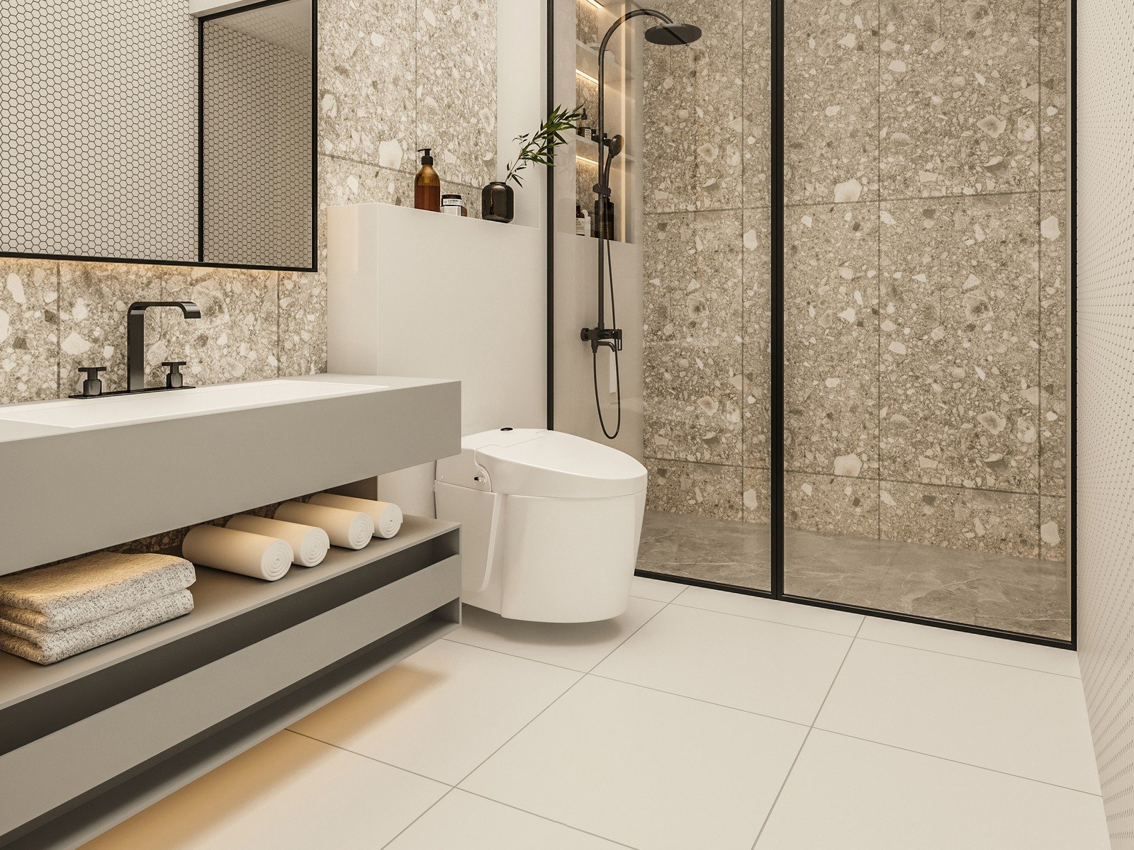 modern bathroom vanity custom shower space modern-bathroom-vanity-custom-shower-space