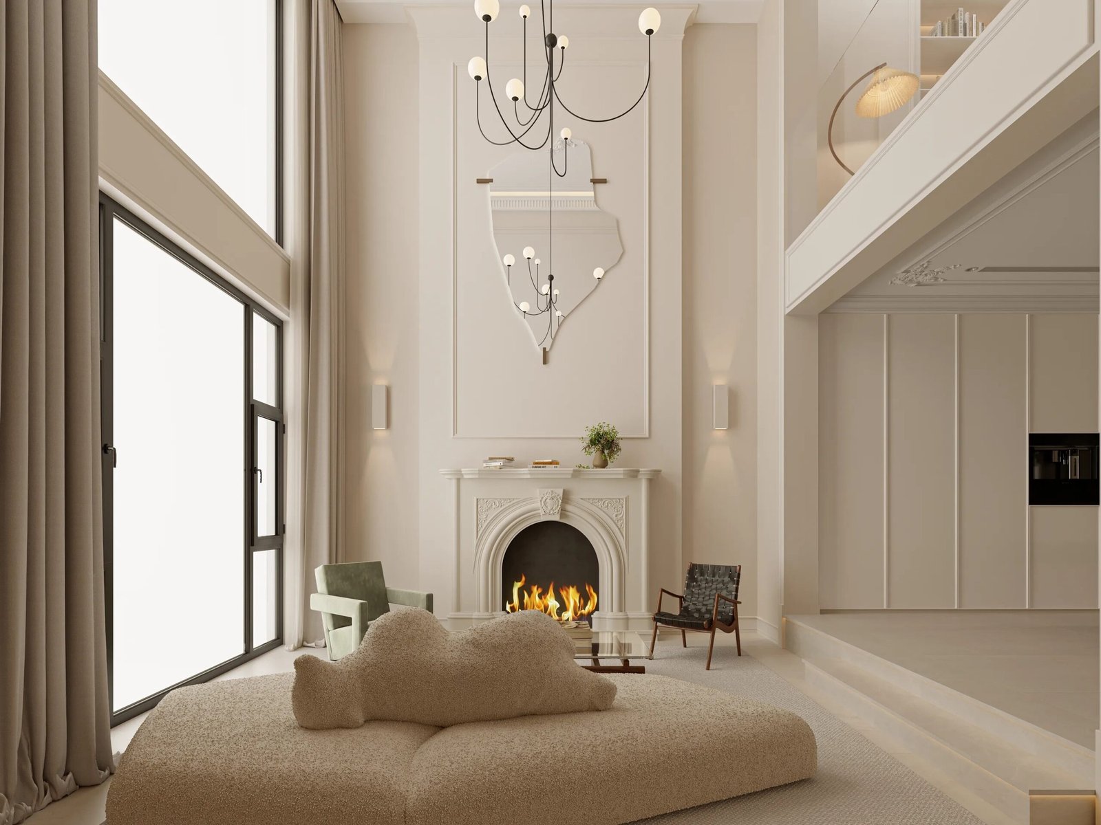 modern-beige-open-kitchen-dining-room-custom-cabinetry