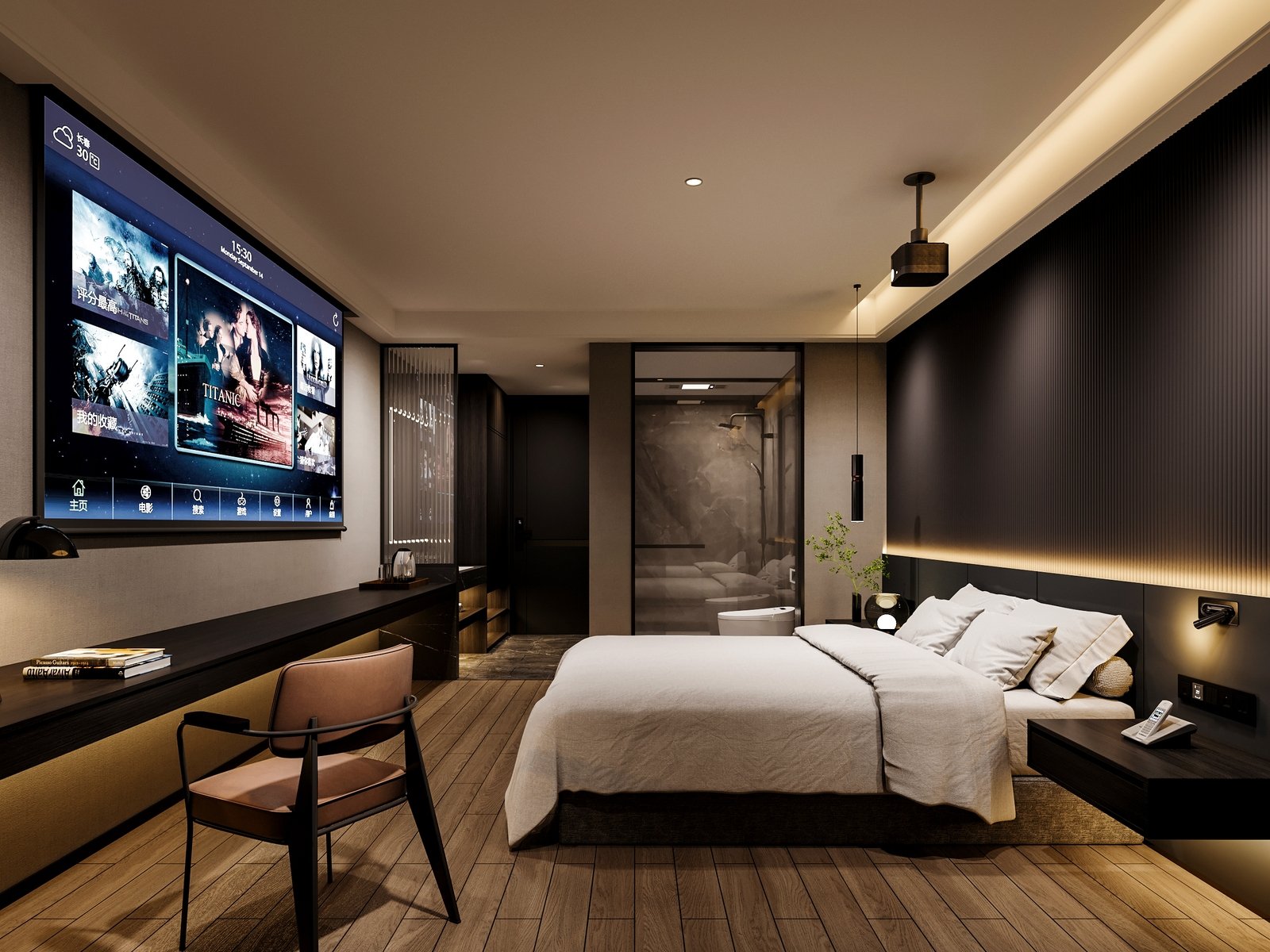 modern-hotel-king-room-tv-wall-and-desk