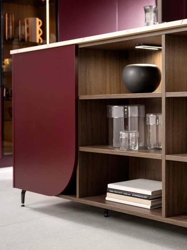 modern kitchen island display storage cabinet