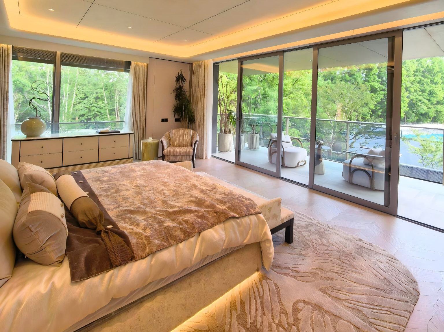 modern-living-room-with-stone-tv-wall