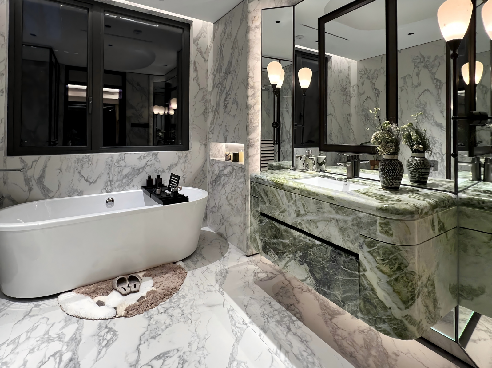 modern-luxury-bathroom-with-marble-vanity-and-bathtub