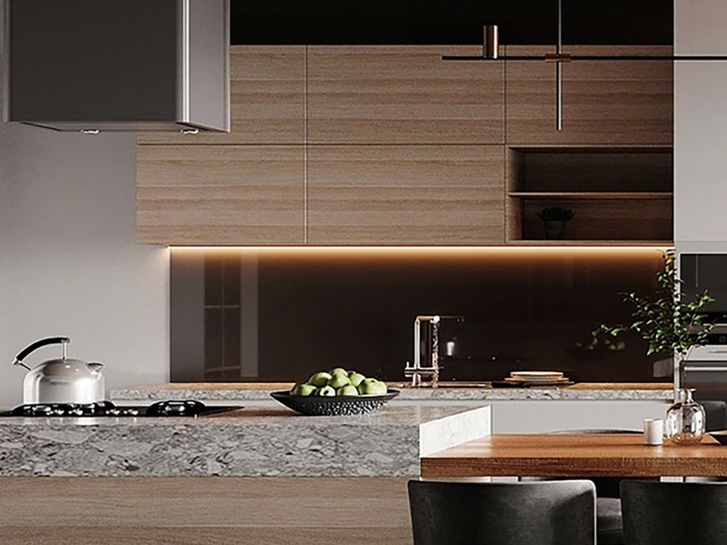 modern luxury kitchen with wood and stone materials 2