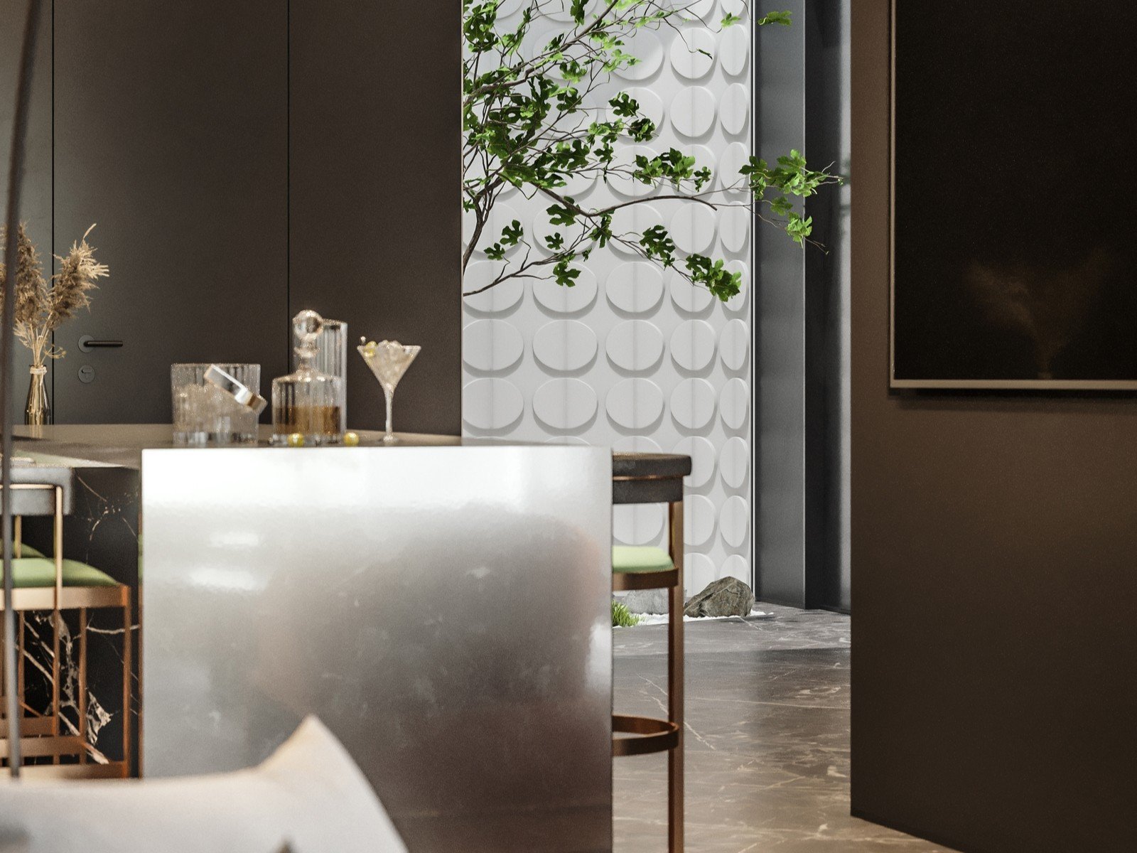 modern marble accent wall interior detail modern-marble-accent-wall-interior-detail