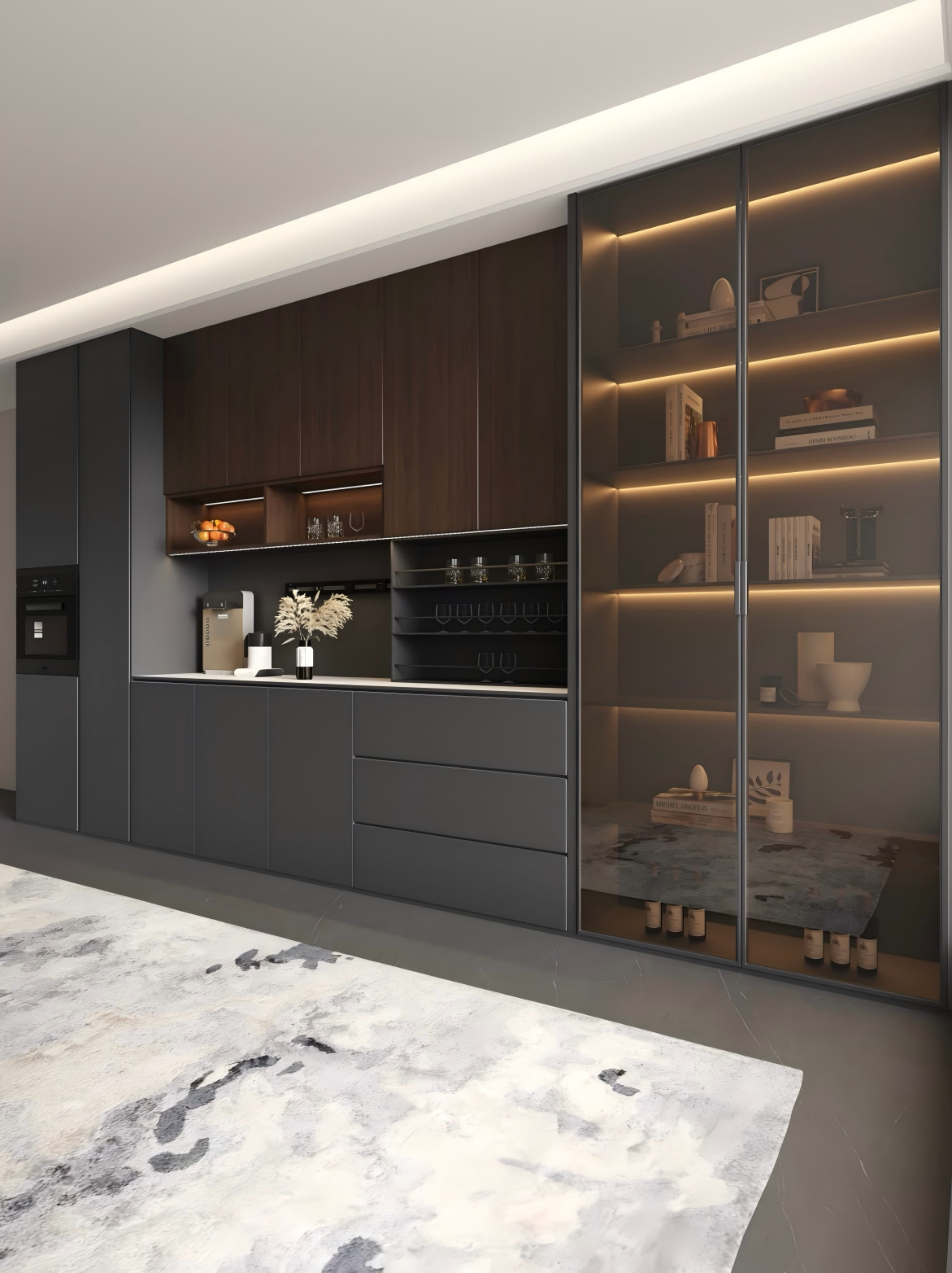 Storage cabinet hardware application