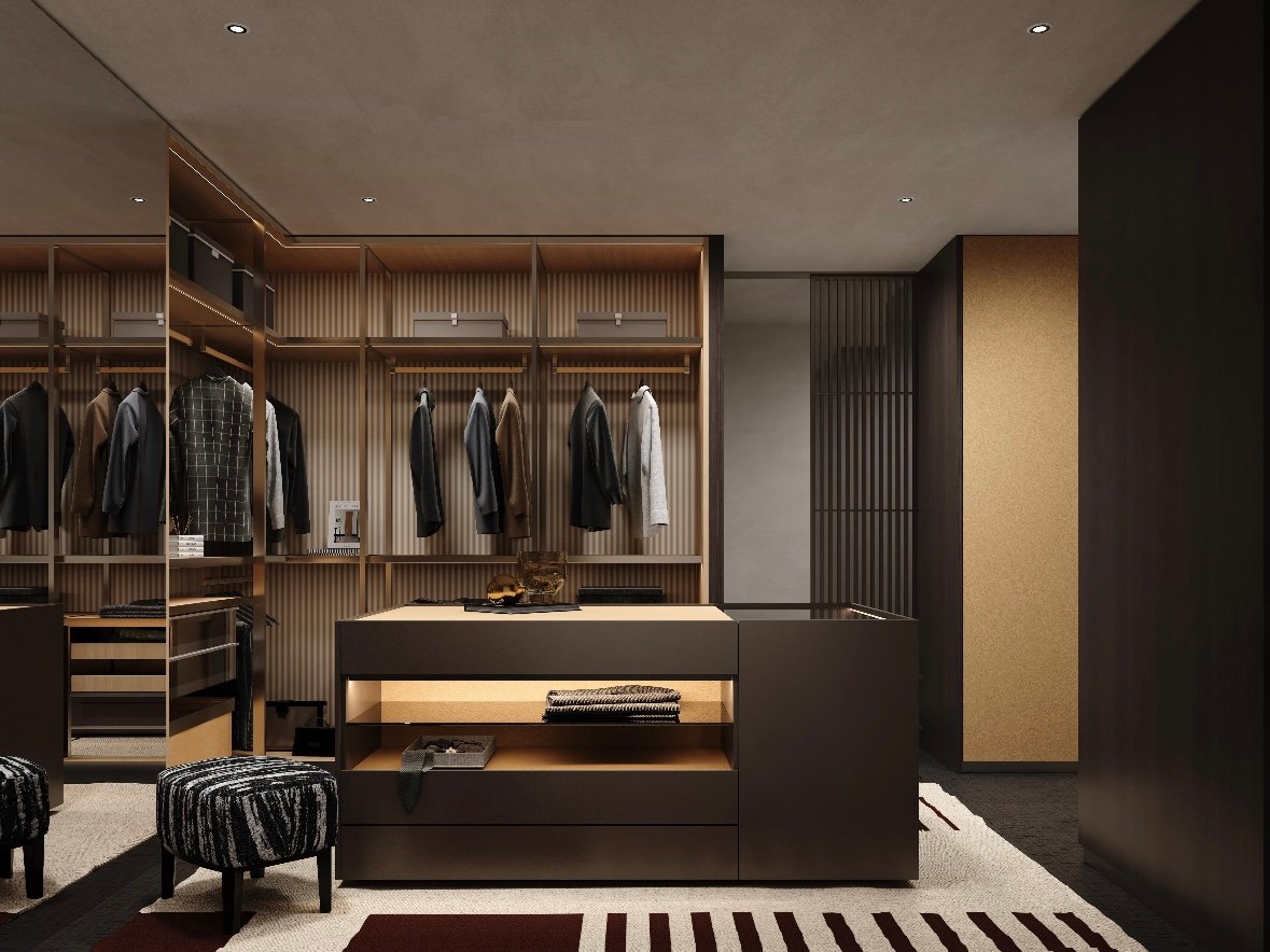 modern walk in wardrobe custom closet design