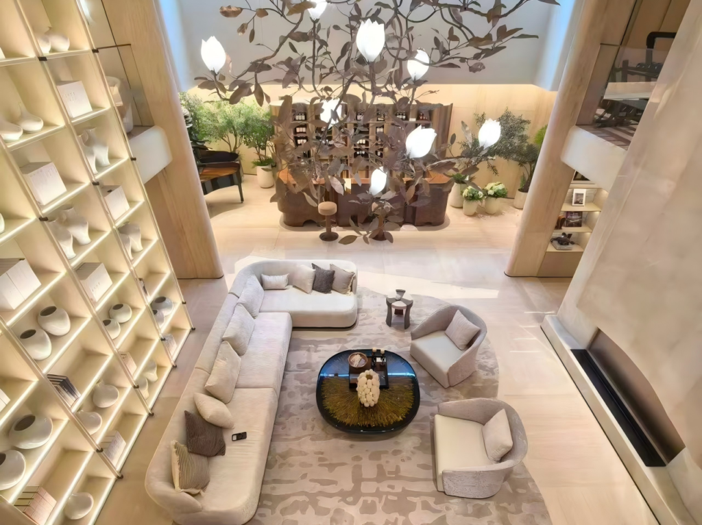 High-end villa interior furniture layout