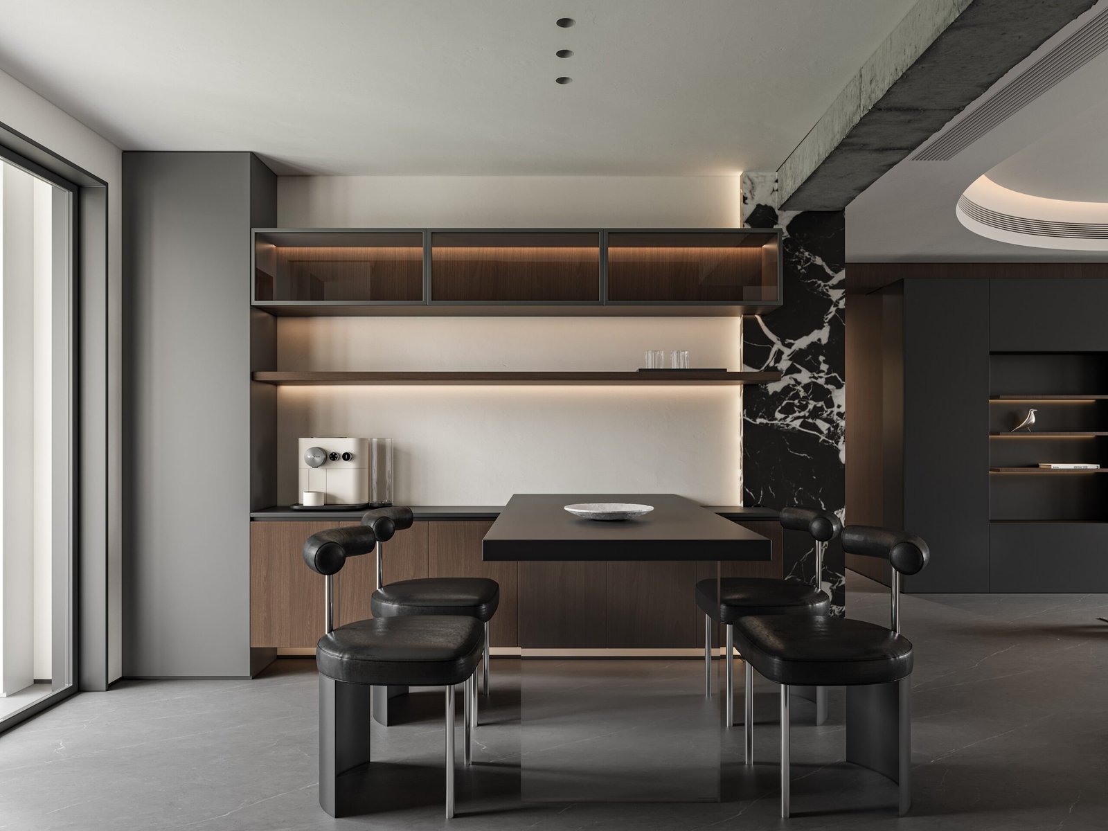 narrow-modern-kitchen-cabinet-design