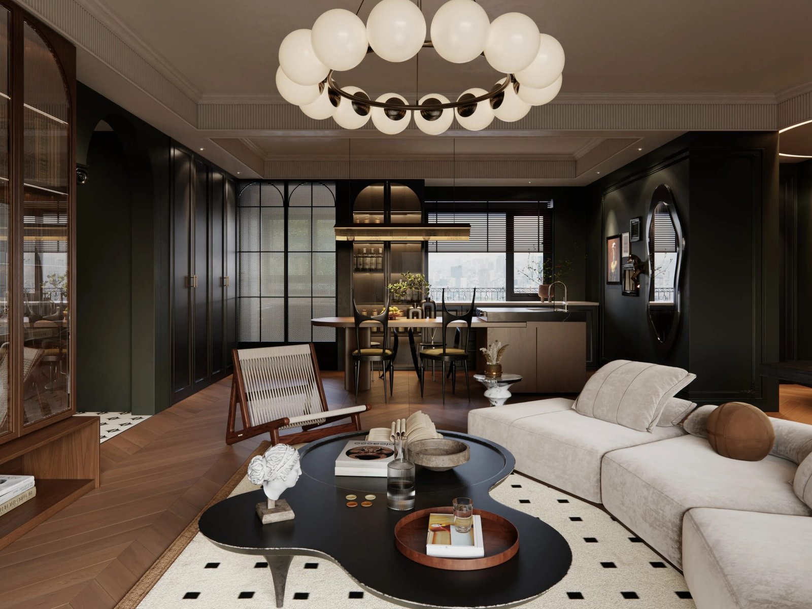 open plan french vintage custom interior scaled open-plan-french-vintage-custom-interior
