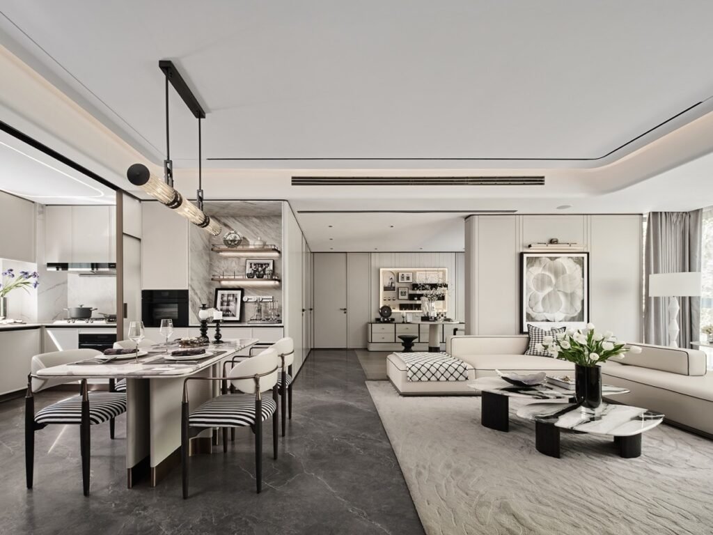 Modern luxury home interior open layout