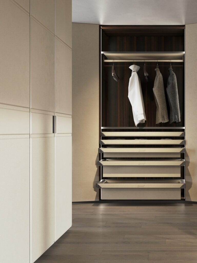 premium pull out trouser rack for custom walk in closet