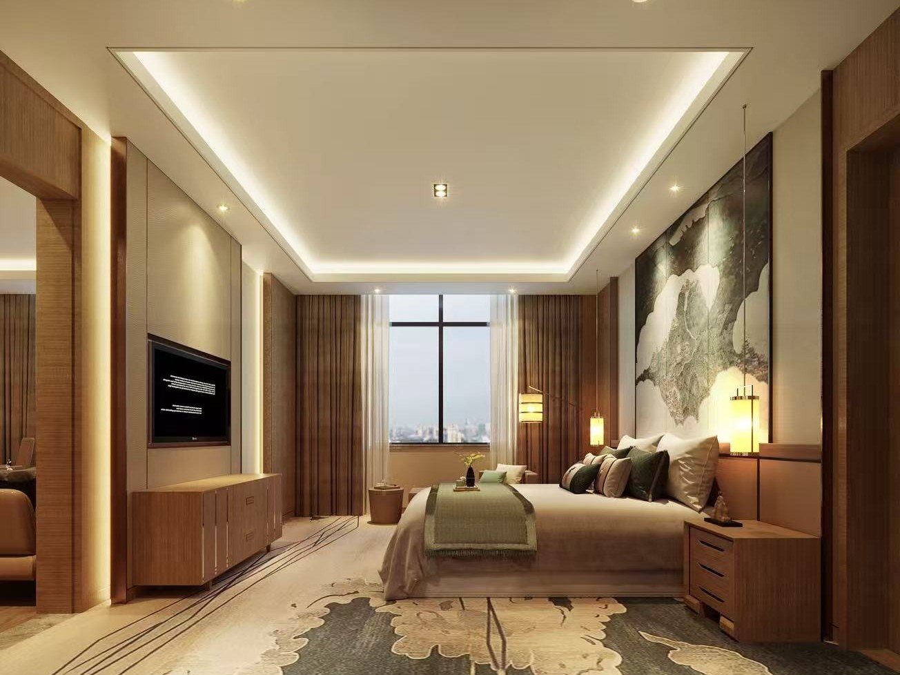 warm-modern-hotel-king-room-custom-furniture