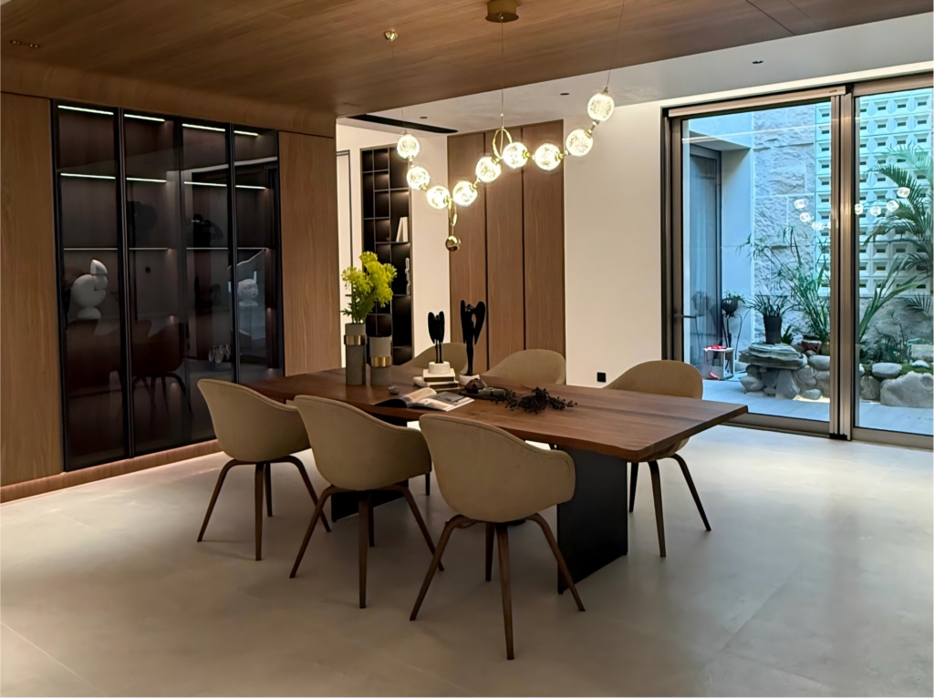 Luxury villa custom dining room table