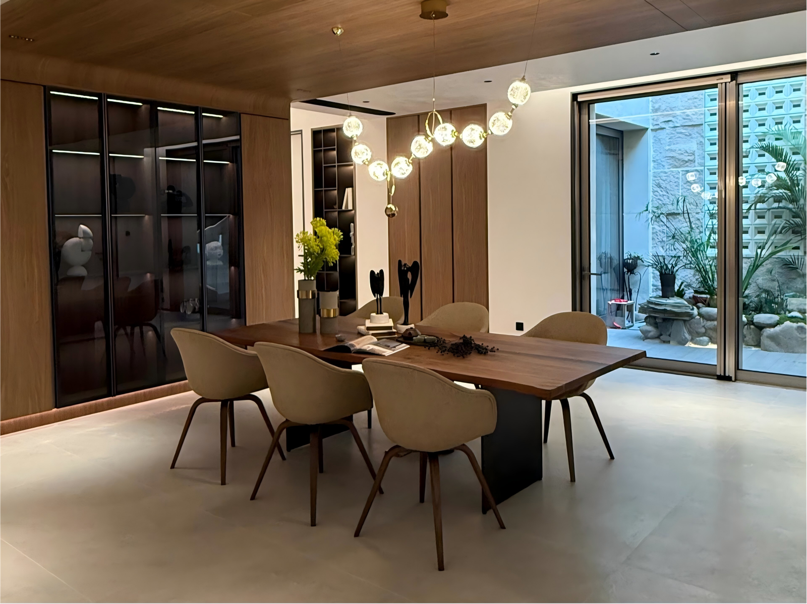 warm-wood-dining-room-with-custom-display-cabinets