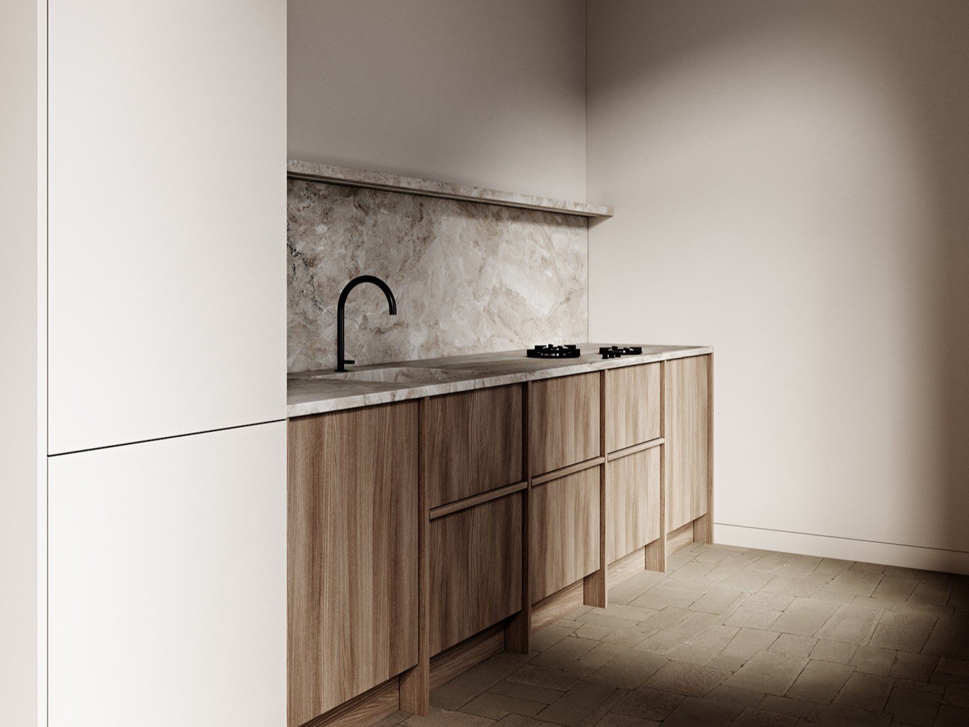 wood kitchen cabinet marble backsplash wood-kitchen-cabinet-marble-backsplash