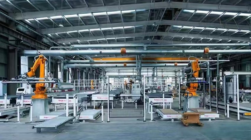 Modern cabinetry factory with automated equipment