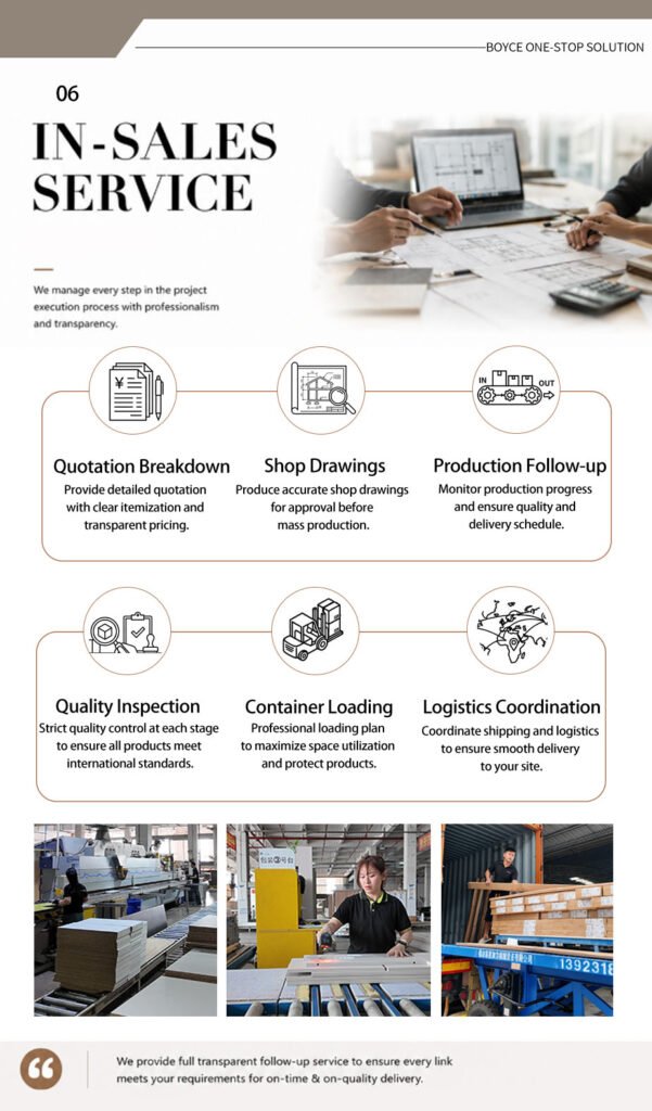 Cabinet production management and quality control (