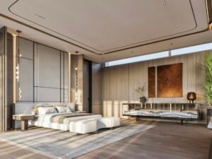 custom woodwork wardrobe villa bedroom Luxury bedroom woodwork wardrobe