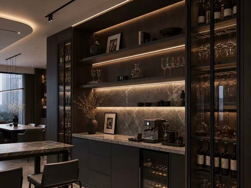 Real-life photos of an Italian-style wine cabinet