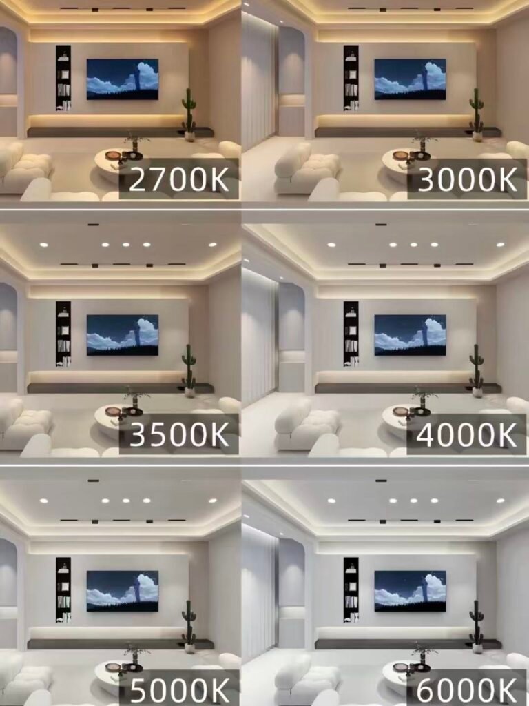 Comparison of the bedroom in different colors