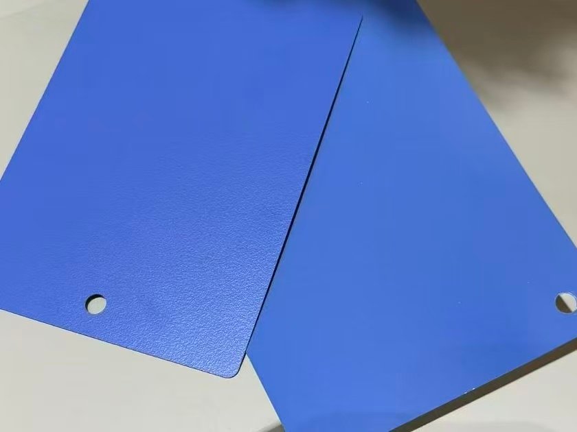 Comparing blue panel color consistency across production batches