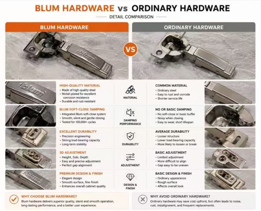 Branded versus generic cabinet hinge hardware