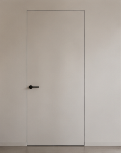 Flush hidden interior door