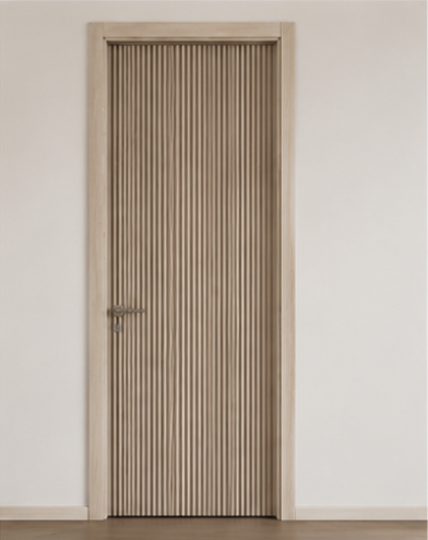 Fluted wood interior door