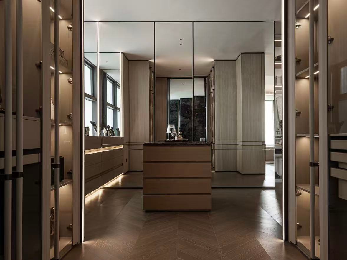 mirrored sliding wardrobe.jpg Hinged Wardrobe with Mirror