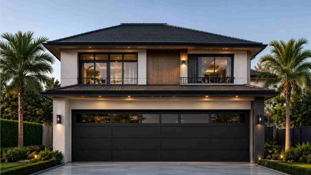 modern villa aluminum garage door.webp