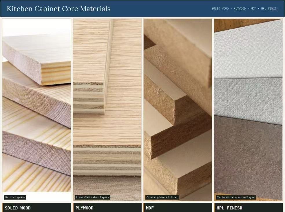 Kitchen cabinet material types compared Singapore