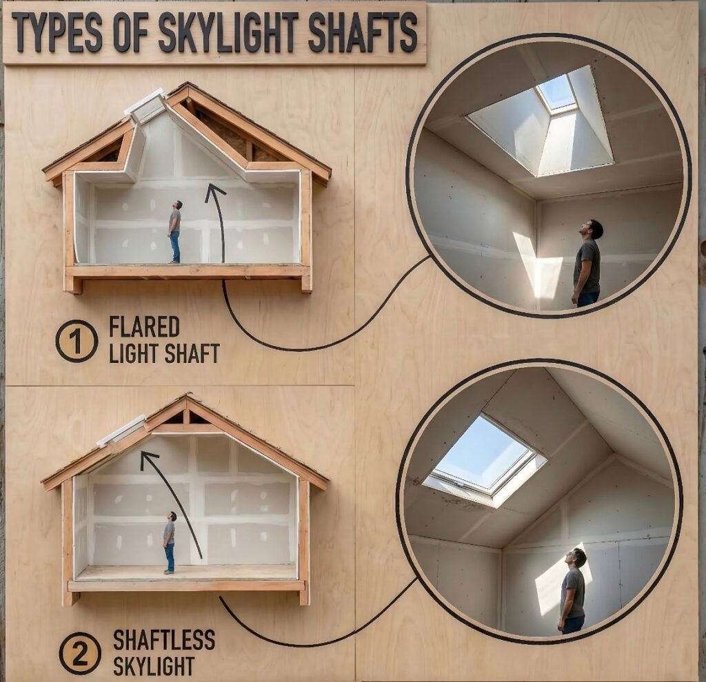 skylight shaft design types sketch
