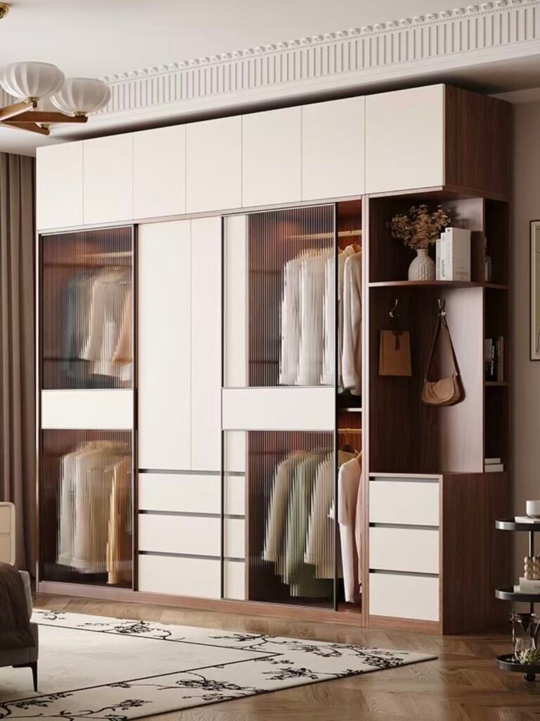 Space-saving sliding wardrobe for small bedrooms