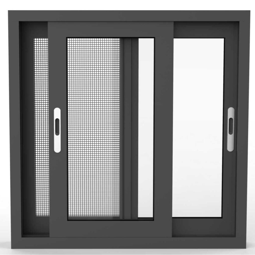 sliding window 3-track with screen